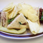 Sandwich and Chips Royalty Free