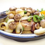 Mushrooms and Onions Royalty Free Photo