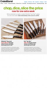 Crate and Barrel Newsletter