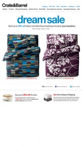 Crate and Barrel Newsletter