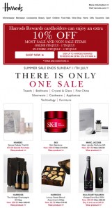 Harrods Newsletter