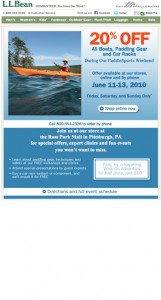 LL Bean Newsletter