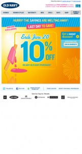 Old Navy Newsletter