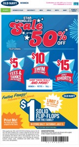 Old Navy Newsletter